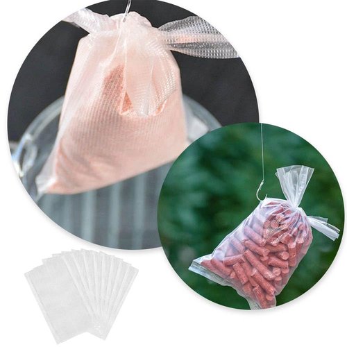 qiangXINGYai 100 Pcs Water Soluble Baits PVA Bags for Solid Bait (7 * 15CM)