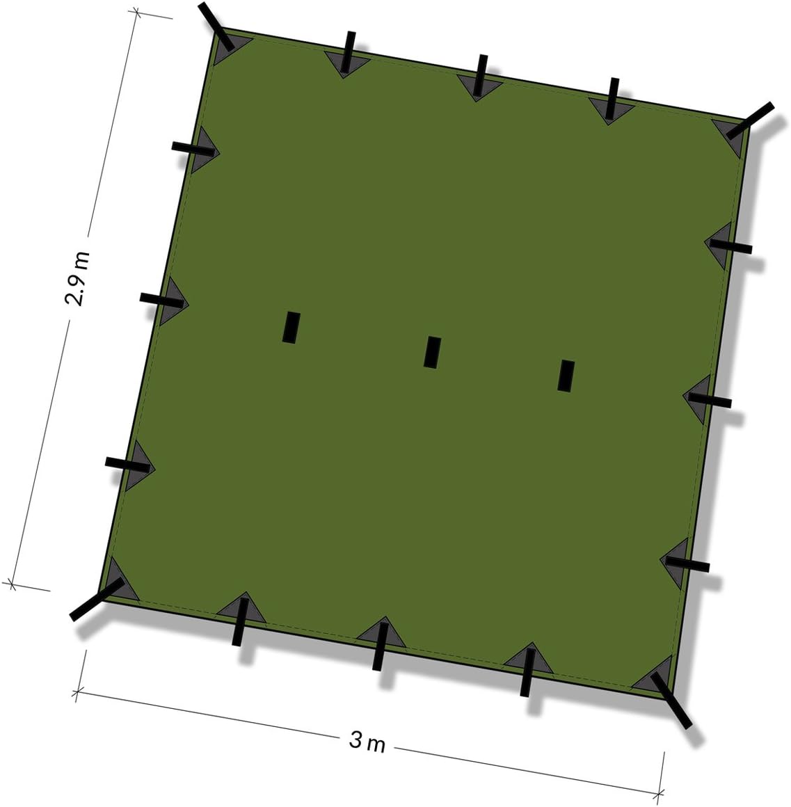Superlight Olive Green Tarp for DD Hammocks - Lightweight & Durable Shelter