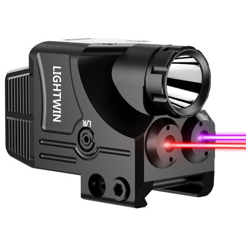 Red Purple Laser Beams with 800 Lumens Flashlight for Pistols, 3 in 1 Laser Light Combo, Tactical USB Rechargeable Laser Sight, Strobe & Steady Flashlight for Picatinny Rail