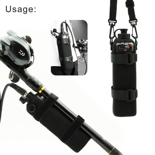 Super Mini 14.8V 10000 mAh Electric Reel Battery. Aluminum Alloy Rustproof Case. Compatible with Daiwa & Shimano Electric Fishing Reels. High Performance and Reliable Power Supply (Black)
