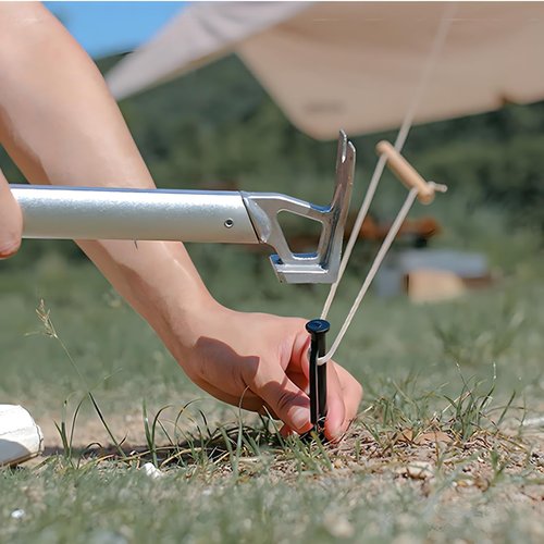 TBACW 8 Pack Tent Stakes 12 in Tent Stakes Heavy Duty Tent Pegs Tarp Pegs Camping Stakes for Outdoor Camping Canopy Outdoor Metal Stakes with Storage Bag