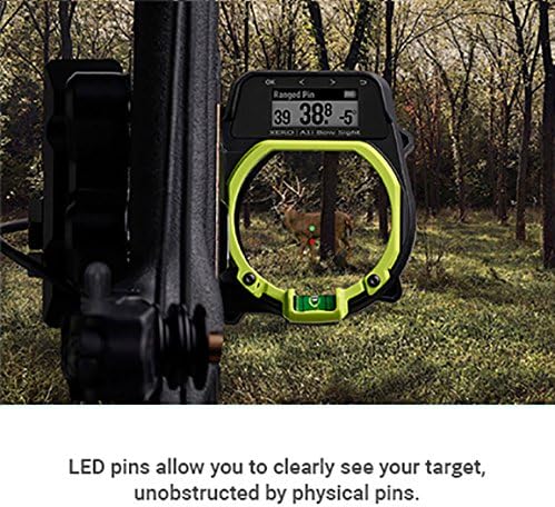 Garmin Xero A1 Bow Sight, 2" Auto-Ranging Digital Bow Sight, LED Pins for Unobstructed Views, Right-Handed