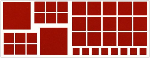LiteMark Reflective Purple Assorted Square Sticker Decals for Helmets, Bicycles, Strollers, Wheelchairs and More (2 Inch, 1 Inch, 3/4 Inch, 1/2 Inch)