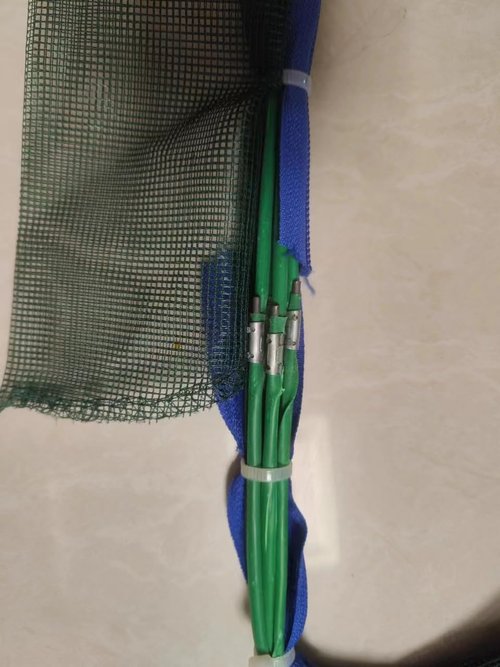 Grinmood Minnow Trap 6 Hole Portable Folding Umbrella Fishing Net Trap PE mesh Iron Frame Crab Pots with Floating Ring and Rope for Catching Live Bait Fish Crawfish Shrimp Trout Crab