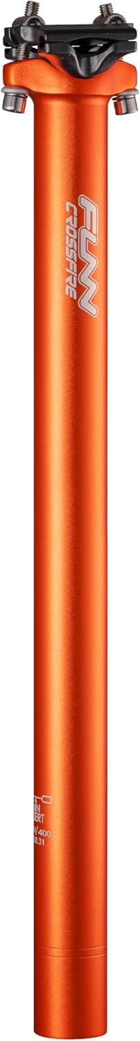 Funn Crossfire Bike Seat Post, Length 400mm, Diameter 30.9mm / 31.6mm, Aluminum Alloy AL6061, 3D Forged, One Piece Head and Shaft