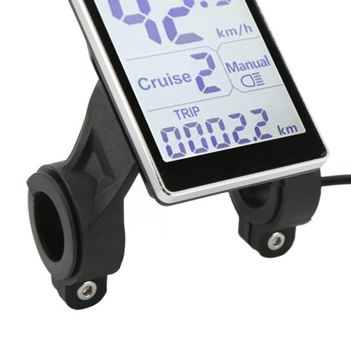 Oreb Bike Computer, Waterproof LCD Display Bicycle Speedometer and Odometer, 5 Pin 24V 36V 48V 60V Cycling Computer MTB Tracker, Bicycle Display Meter for 31.8, 22.2mm Electric Bikes
