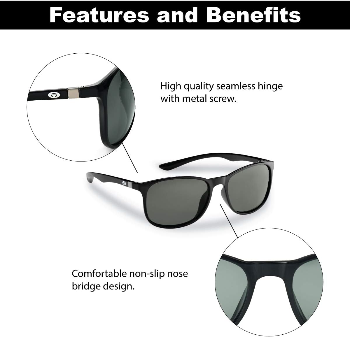 Flying Fisherman UNA Polarized Sunglasses with AcuTint UV Blocker for Fishing and Outdoor Sports