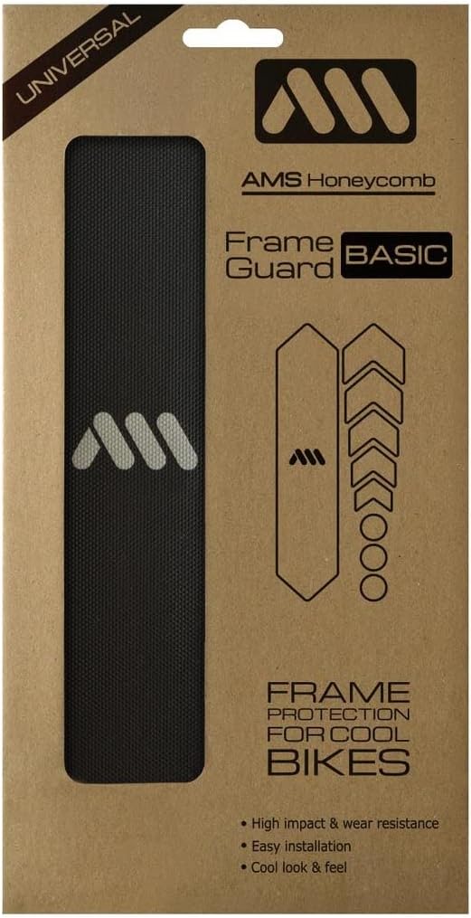 All Mountain Style Bike Frame Protector Universal Fit - 9-Piece Set for Down Tube, Chainstay, Cable Wear, High-Impact Honeycomb PVC to Protect Your Bike from Scratches, Chips and Dings