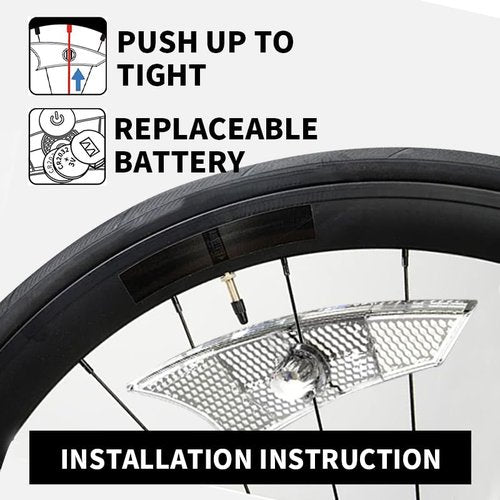Bicycle Spoke Lights, LED Reflector Lights for Bikes, Adjustable Brightness Mode Light, Waterproof Night Cycling Spoke Light, Green, Yellow, Pink, Colorful, Blue, etc.