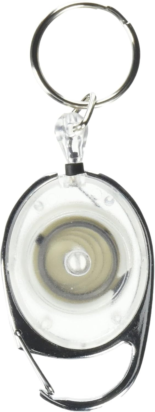 Tatco Reel Key Chain with Chrome Carabiner - 6 / Pack - Chrome (TCO58200)