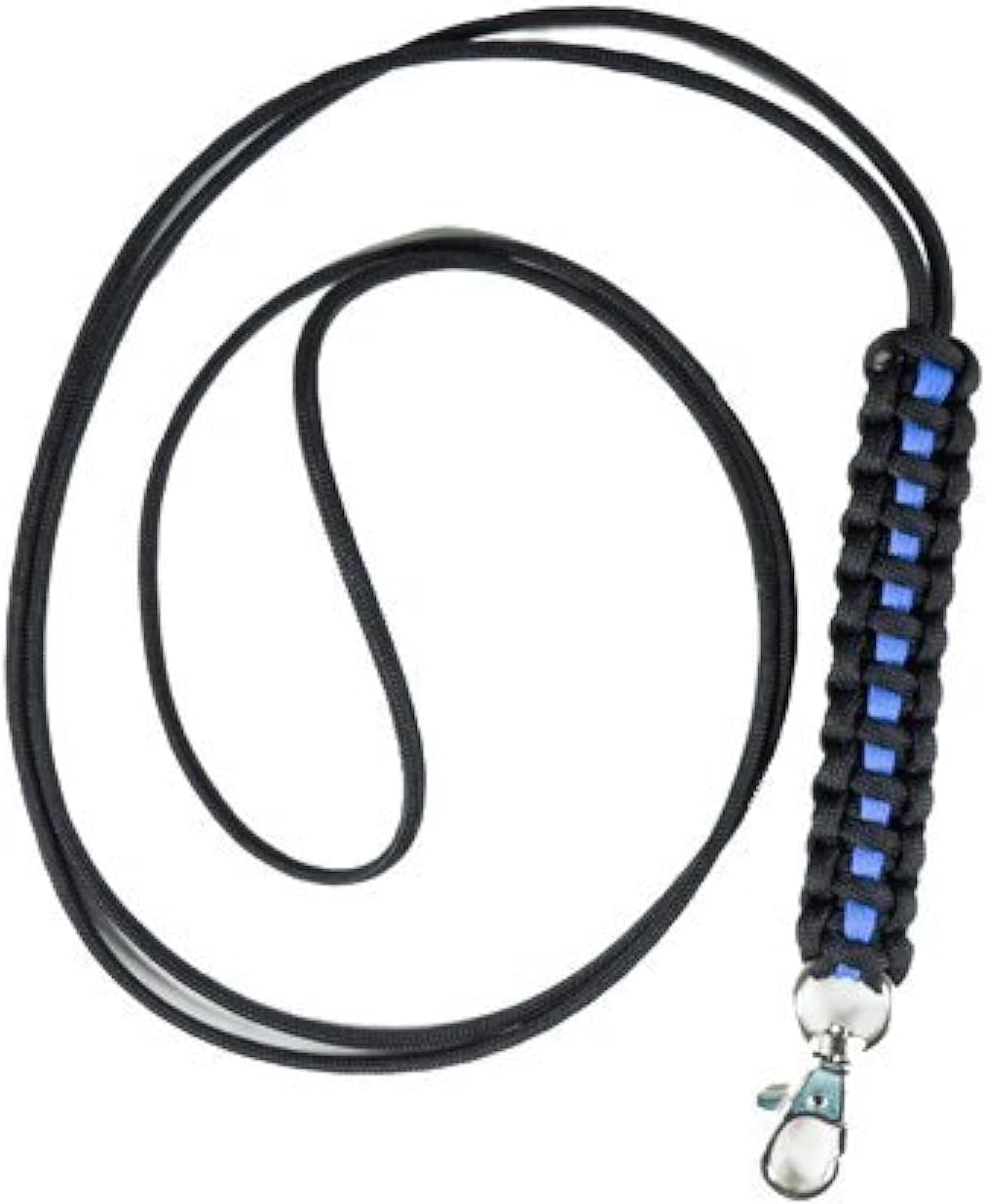 Survival Paracord Lanyard Neck Strap for Keys, Badges & IDs with Whistle