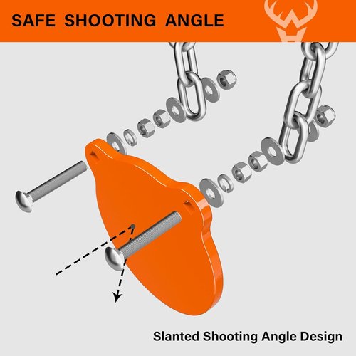 Highwild AR500 Steel Targets System 3/8 Inch Thick Steel Shooting Targets with Stand, All Parts Replaceable Separately for Outdoor Range and Shooting Practice (4)