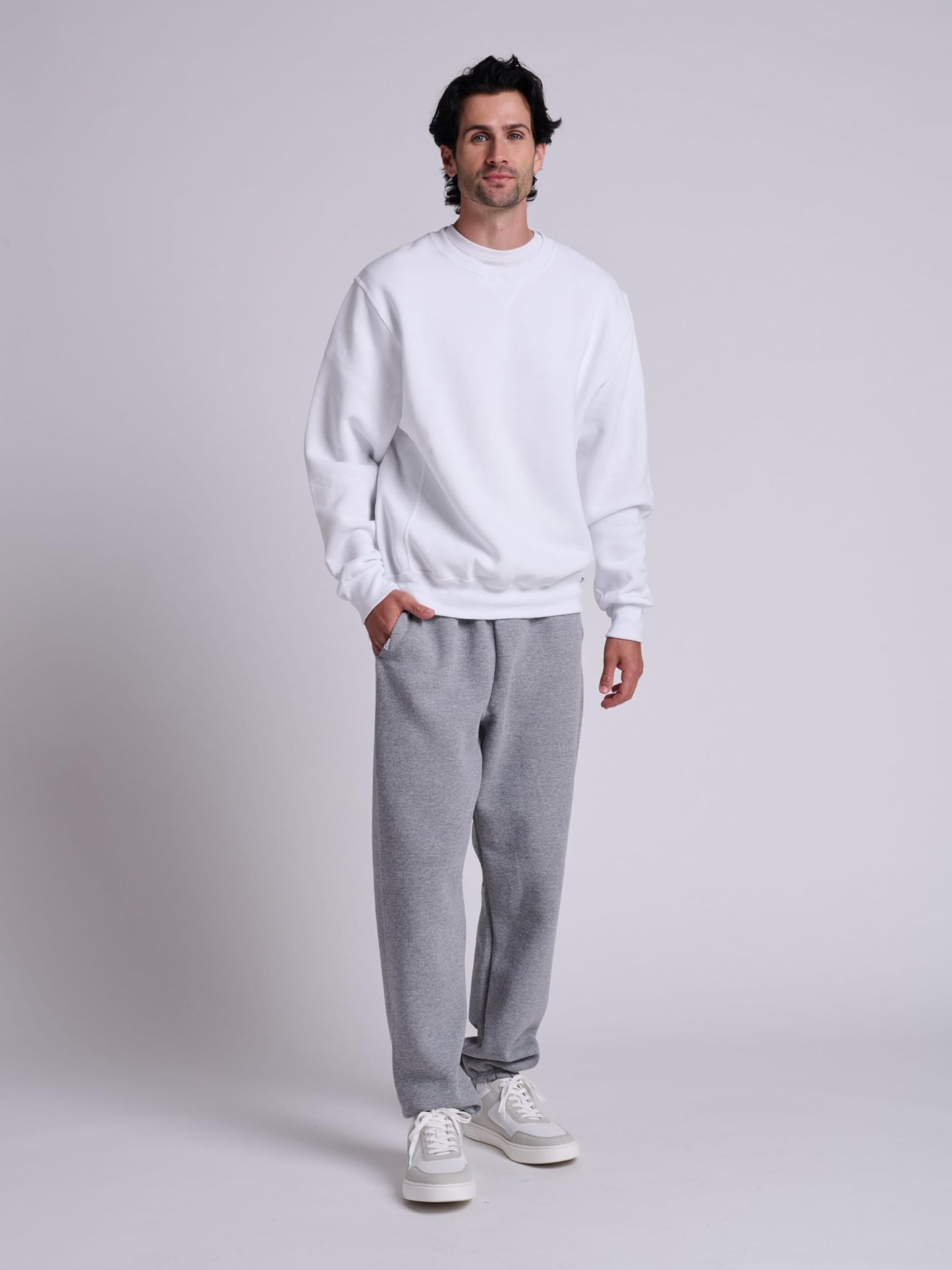 Russell Athletic Mens Dri-Power Fleece Closed-Bottom & Joggers Sweatpants, Oxford, Large US