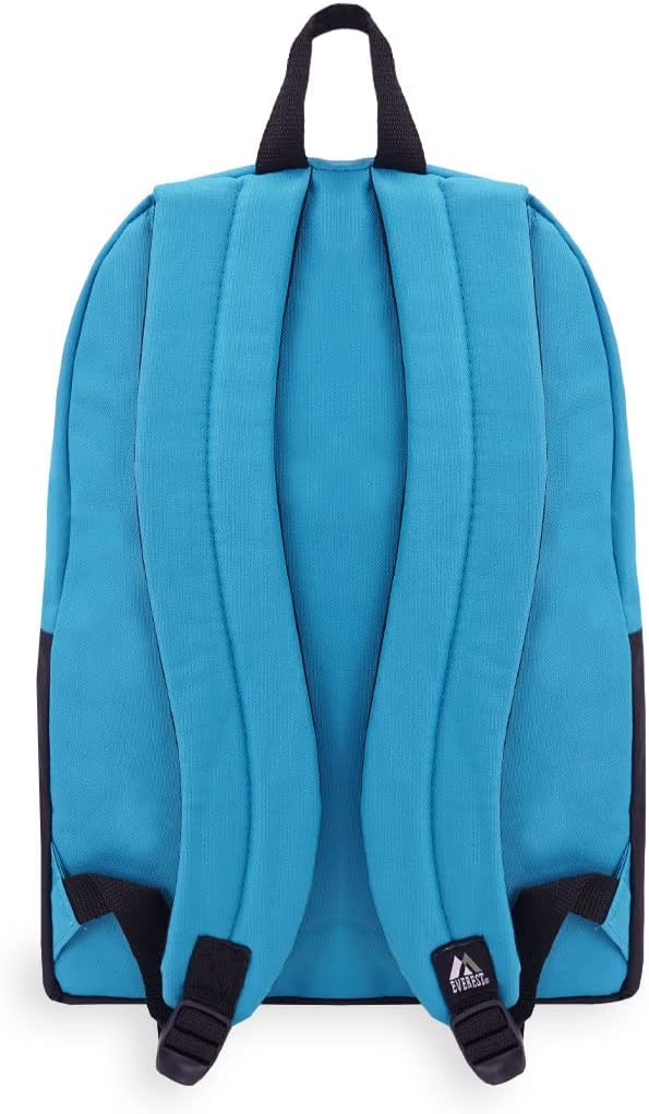 Everest Classic Backpack with Front Organizer, Turquoise, One Size