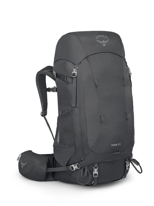 Osprey Viva 65L Women's Backpacking Backpack, Tunnel Vision Grey, Extended Fit
