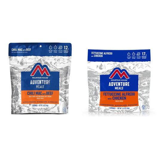 Mountain House Chili Mac with Beef | Freeze Dried Backpacking & Camping Food Bundle (2 Servings)