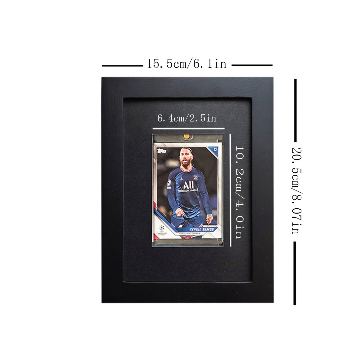 6"X8"Card Display Case,Baseball Card Display,Wood HD GlassTrading Card Display Case,for,Sports,Baseball,Basketball,Hockey(Black). ﻿ ﻿