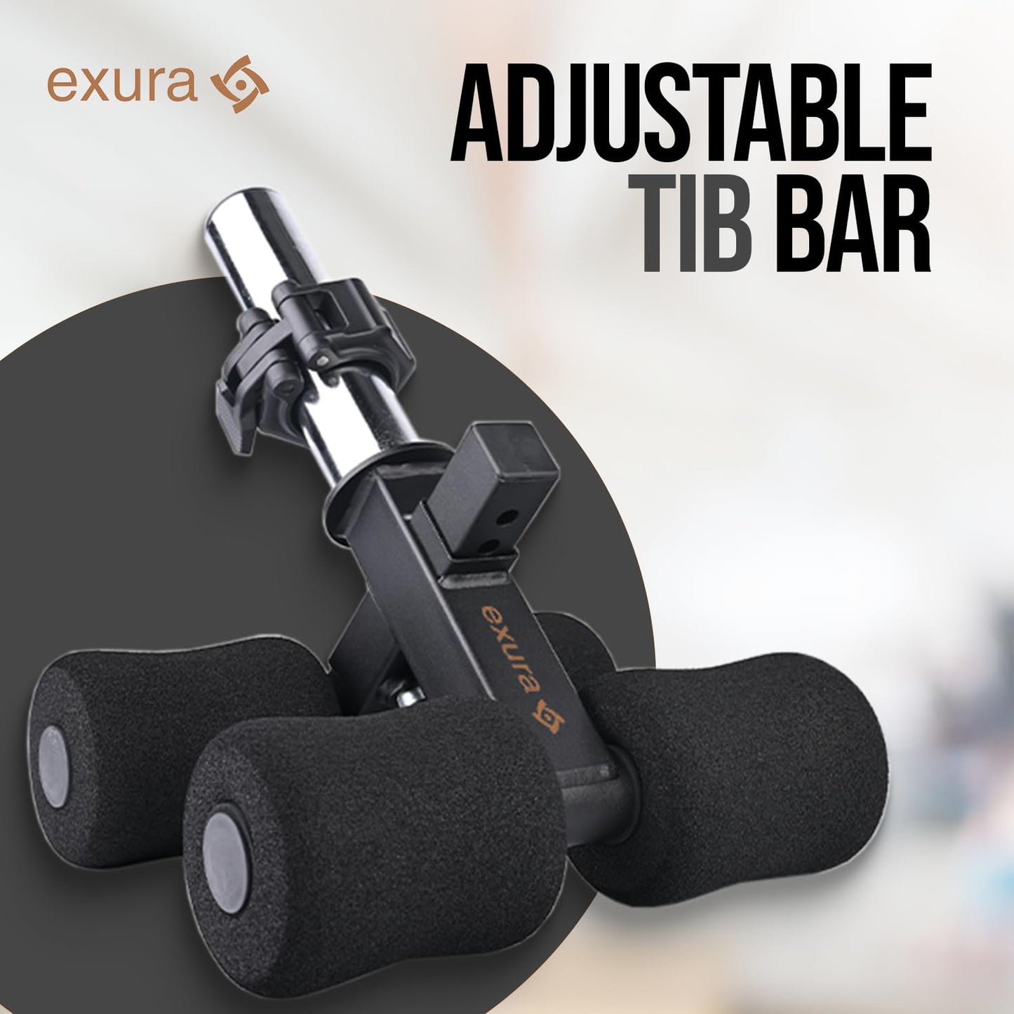 Exura Tib Bar Adjustable Fits Both 2 And 1 Inch Plates, Premium Quality Tibialis Trainer, Calf Raise, Tibialis Bar, Ben Atg Equipment, Atg Tib, Tibialis Raise, Calf Trainer