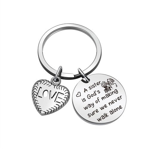 ZQEOU Sister Birthday Keychain Ideas Graduation Jewelry For Big Sister Gift From Brother Stepsister Gift Friendship Gifts For Women Friend Bestie Gifts For Women Best Friend BFF Jewelry