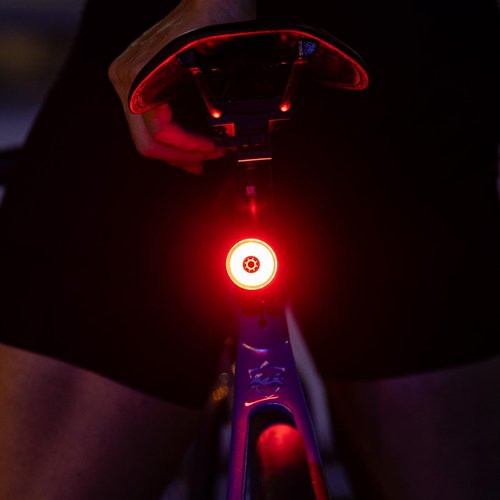 Bike Rear Light with Smart Brake Sensor, Gaciron LOOP-100 Bike Lights for Night Riding, Aluminum Alloy Bicycle Tail Light with Magnetic Mount, 100lm High Brightness Rear Bike Light Rechargeable