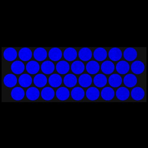 LiteMark Reflective Green 1 Inch Circle Sticker Decals for Helmets, Bicycles, Strollers, Wheelchairs and More - Pack of 36