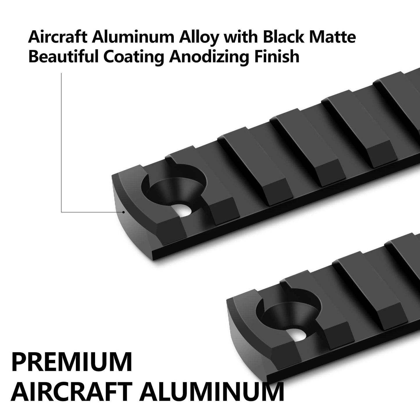 Anovo Single-Sided Rail Accessory Set 3-3-5-5-7-7 Slots-Style 1