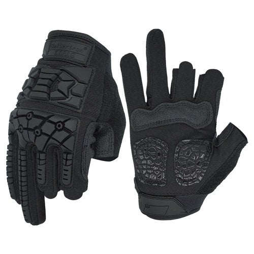 Seibertron T.T.F.I.G 2.0 Men's Tactical Gloves Flexible Rubber Knuckle Protective for Hunting Hiking Airsoft Paintball Motorcycle Motorbike Riding Outdoor Gloves Black XXS