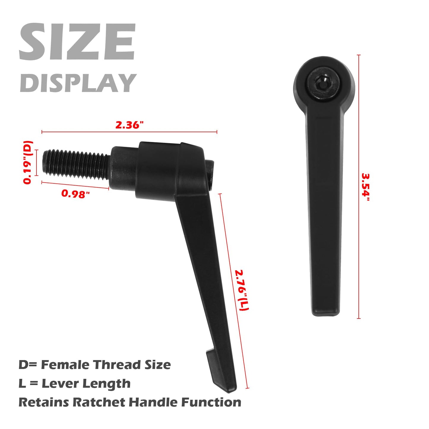 GGTE Exercise Bike Seat Height/Handle Bar Height Replacement Handle Compatible with Peloton Bike, Alloy Handle for Peloton Accessories