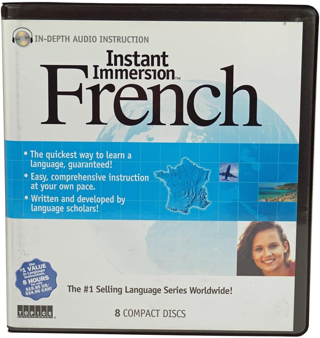 Topics Entertainment Learn How to Speak French Language - Instant Immersion 8 Audio CD Set