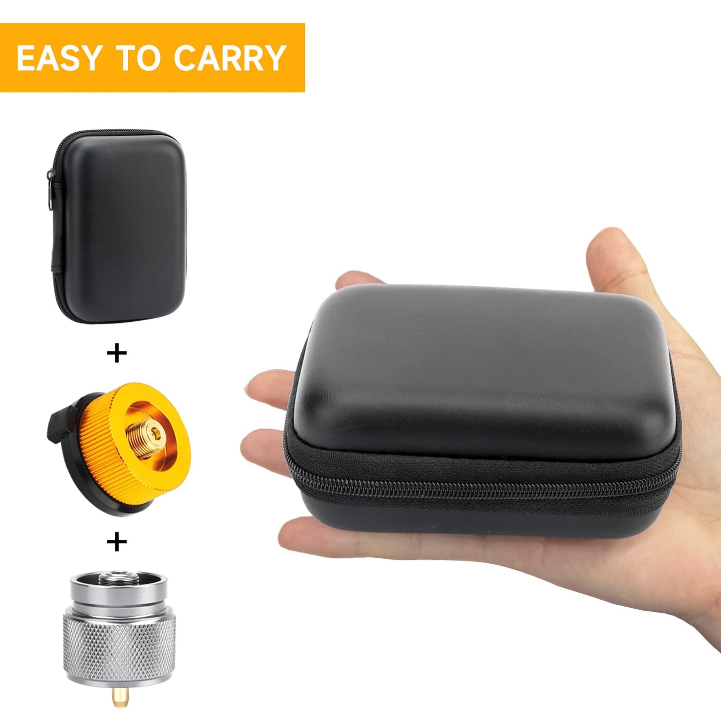 SAN LIKE 2pcs Camping Stove Adapter Butane Canister Adapter EN417 Lindal Valve Canister Shifter Propane Adapter Isobutane Fuel Canister with Exhaust Air Pressure Button