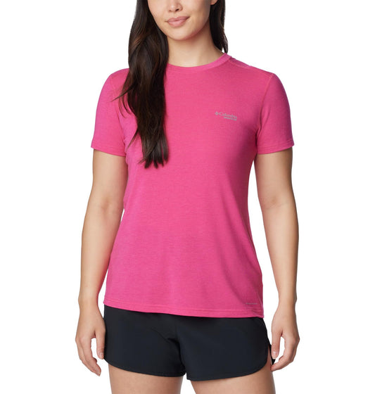 Columbia Women's Endless Trail Running Tech Tee, Ultra Pink, Large