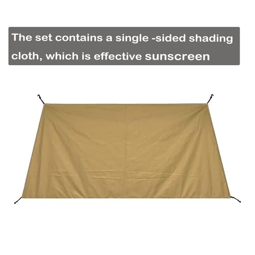 Screen House 11 x 11 Ft Screened Mesh Net Wall Canopy Tent Screen Shelter Gazebos for Patios Outdoor Camping Activities with Oneside Cover- Beige
