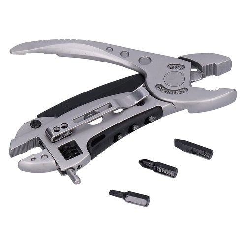 Multitool Wrench, Multifunctional Tools Pliers Screwdriver Stainless Steel Multitool Pliers Foldable Multipurpose Portable Multi Tool Wrench for Camping Fishing DIY