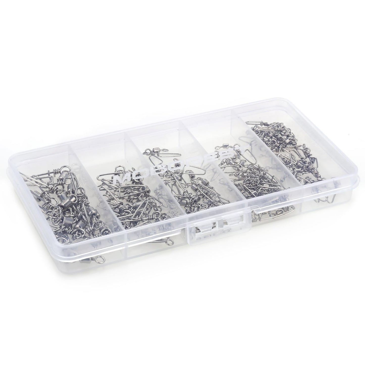 110PCS Stainless Steel Barrel Snap Swivel Fishing Accessories, Premium Fishing Gear Equipment with Ball Bearing Swivels Snaps Connector for Quick Connect Fishing Lures