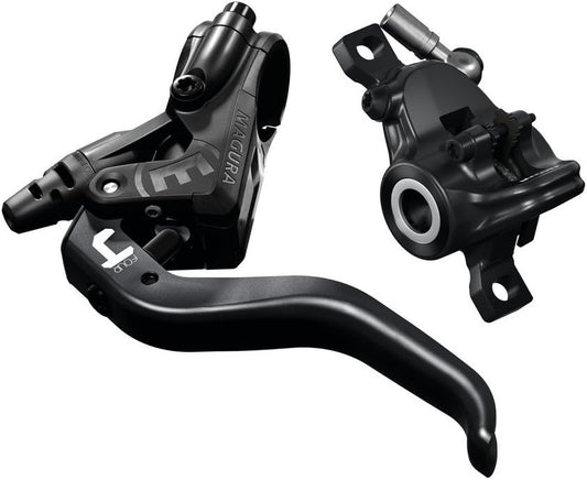 Magura 2700476 MT4 2-Finger Aluminium Lightweight Lever, Can Be Used Left/Right, 2.2 mm Cable Length, Single Brake, Includes Accessories (VE 1 Piece) Bicycle Brake, Black, One Size