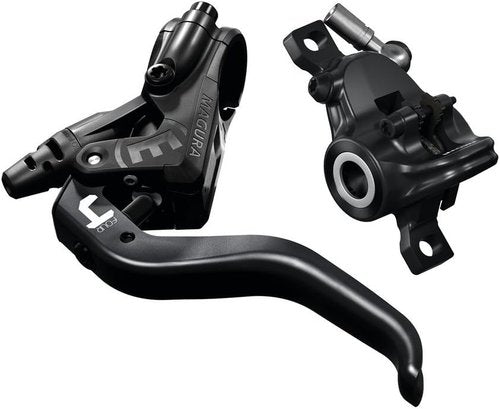 Magura 2700476 MT4 2-Finger Aluminium Lightweight Lever, Can Be Used Left/Right, 2.2 mm Cable Length, Single Brake, Includes Accessories (VE 1 Piece) Bicycle Brake, Black, One Size