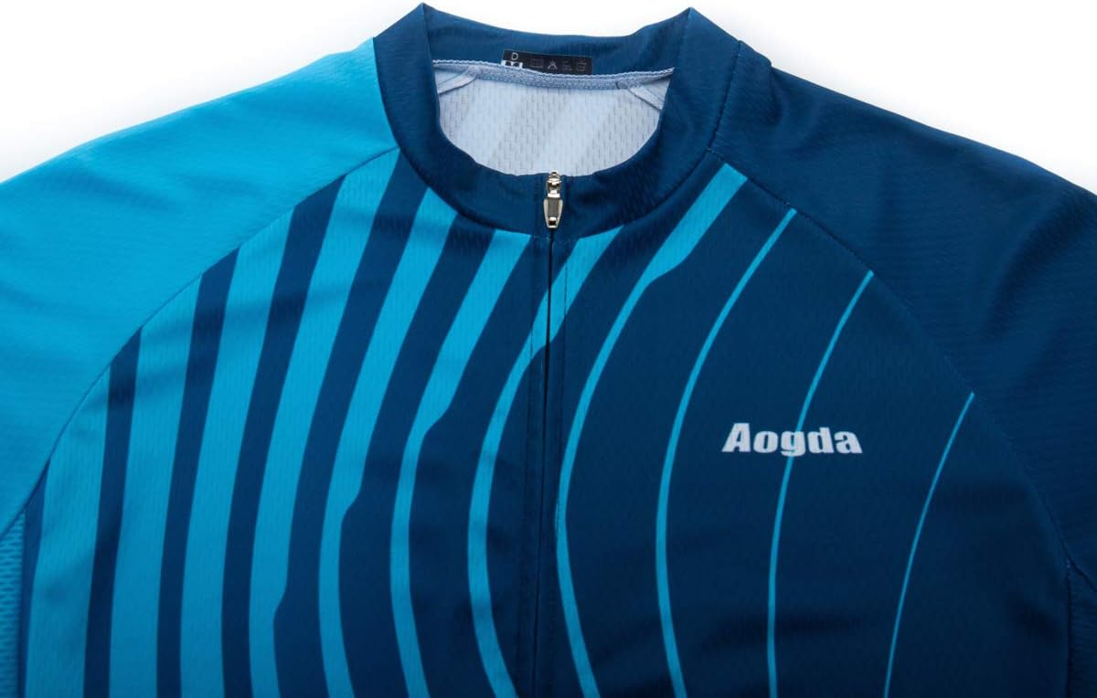 Aogda Cycling Jerseys Men Bike Shirts Team Biking Tops Bicycle Short Sleeves Clothing