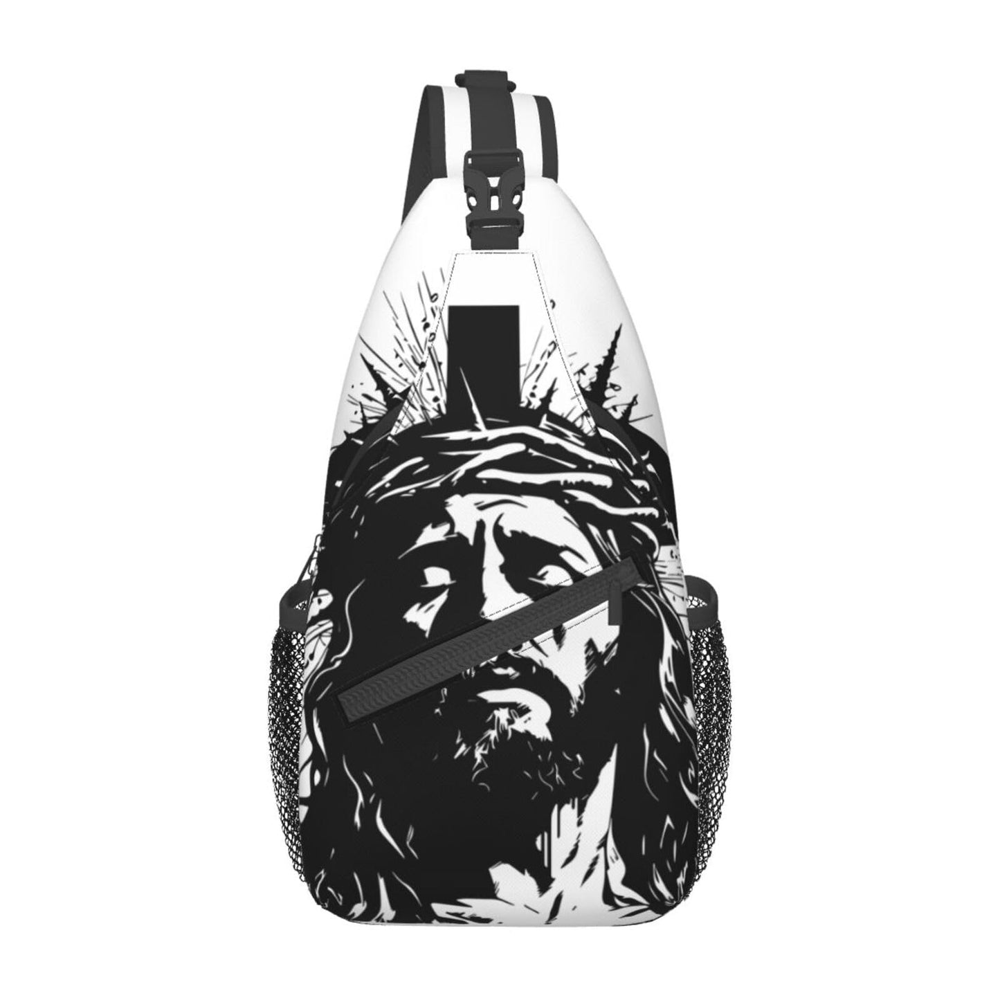 Jesus Christ Sling Backpack Chest Bag Crossbody Shoulder Bag Gym Cycling Travel Hiking Daypack For Men Women