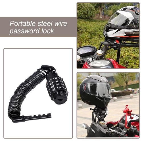YongXiangPeng Bicycle Lock,4-Digit Resettable Security Bike Chain Lock,Heavy Duty Bike Lock Motorcycle Lock,1.6m Locks high Security for Scooter Bicycle Mountain Bike