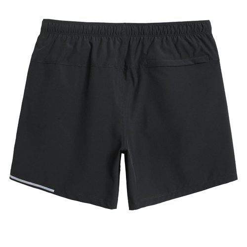 maamgic Mens Running Shorts Workout 6" Marathon Lightweight Quick Dry Gym Shorts with Zip Pocket Black Large