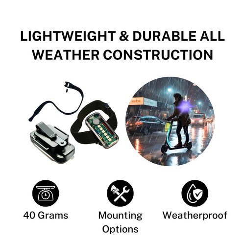 SpectraFLUX™ Ultra Bright Multicolor Wearable Safety Light for Bike, Running, Walking and More, USB Rechargeable, 12 Colors, 8 Modes including Taillight & Headlight, Clip-on and other Mounting Options