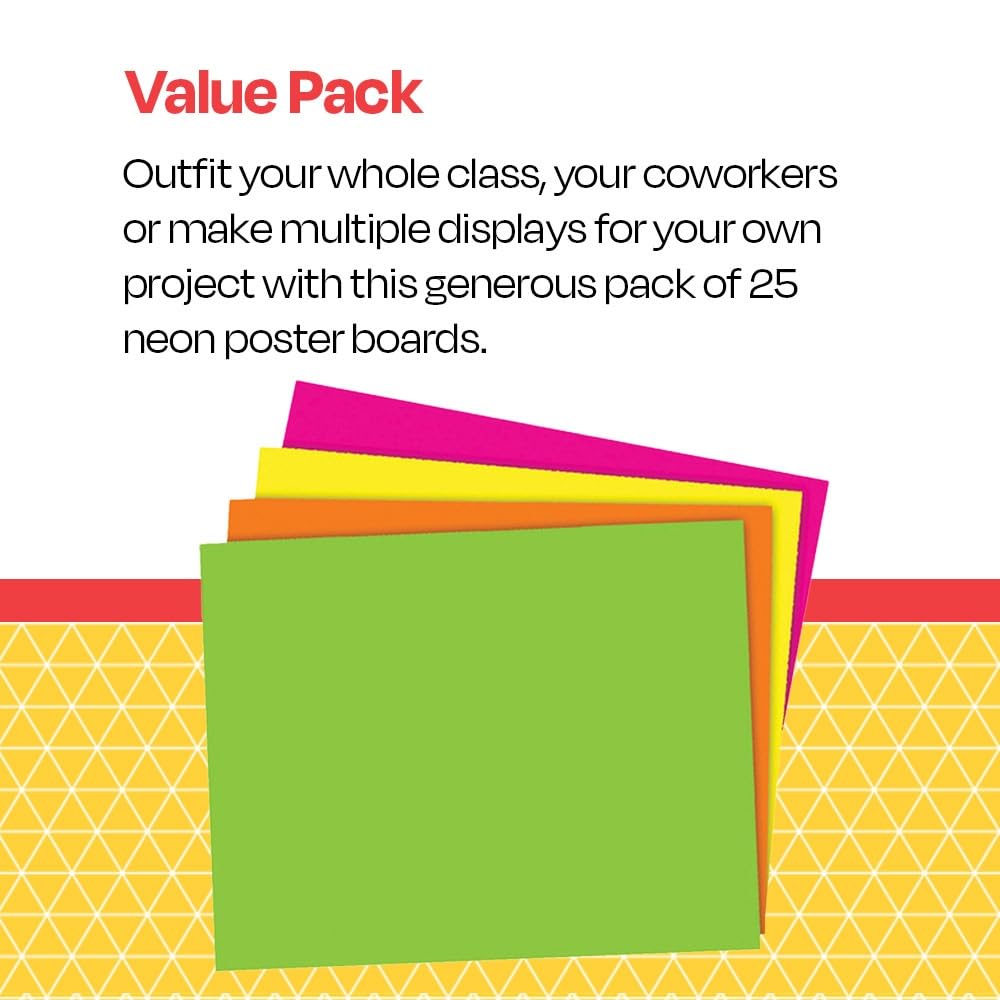 School Smart Poster Board, 11 x 14 Inches, White, 25 Count (Pack of 1) - 1371698