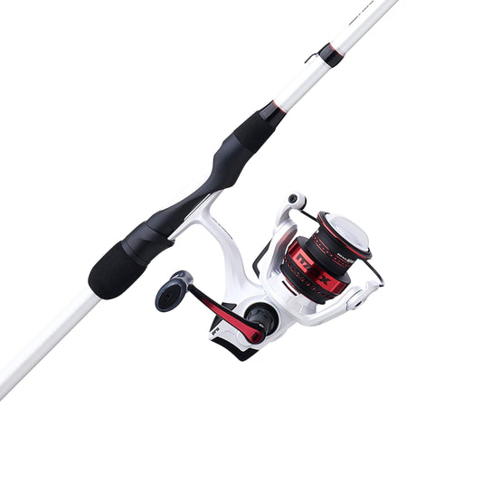 Abu Garcia 6'10" Max Pro Spinning Reel and Fishing Rod Combo, Size 2500 Reel, 8 Stainless Steel Ball Bearings, Carbon Matrix Drag System, 24/30 Ton Graphite Rod Blank