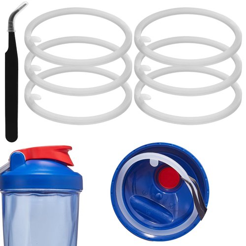 YINORD 6PCS Mixer Cup Gasket Replacement Parts for VOLTRX Premium Electric Protein Shaker Bottle, Water Bottle Leakproof Silicone Gasket, Compatible with VOLTRX 24 oz Vortex Portable Mixer Cup