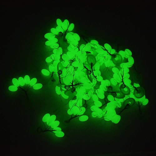 Super Big Fishing Stops 300 Pieces Soft Silicone Luminous Glow Fishing Bobber Stopper,6 in 1 Beads Float Sinker Stops (S-300PCS)
