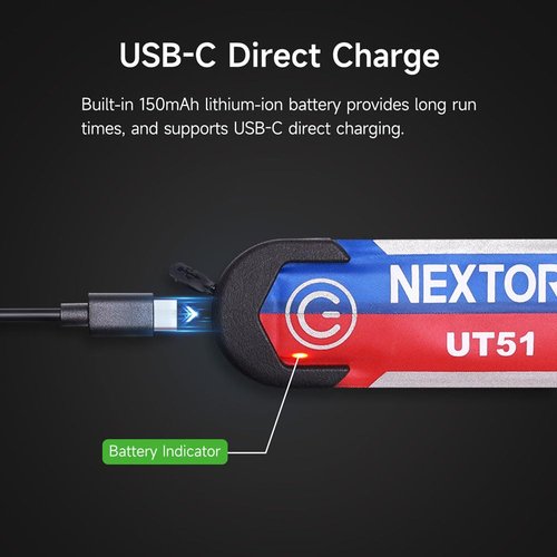 NEXTORCH Red and Blue Flashing Police Lights, Rechargeable LED Slap Bracelet Strobe Light for Police Law Enforcement Bike Riding Security, Night Safety Dog Walking Running Cycling Emergency 1 Pack