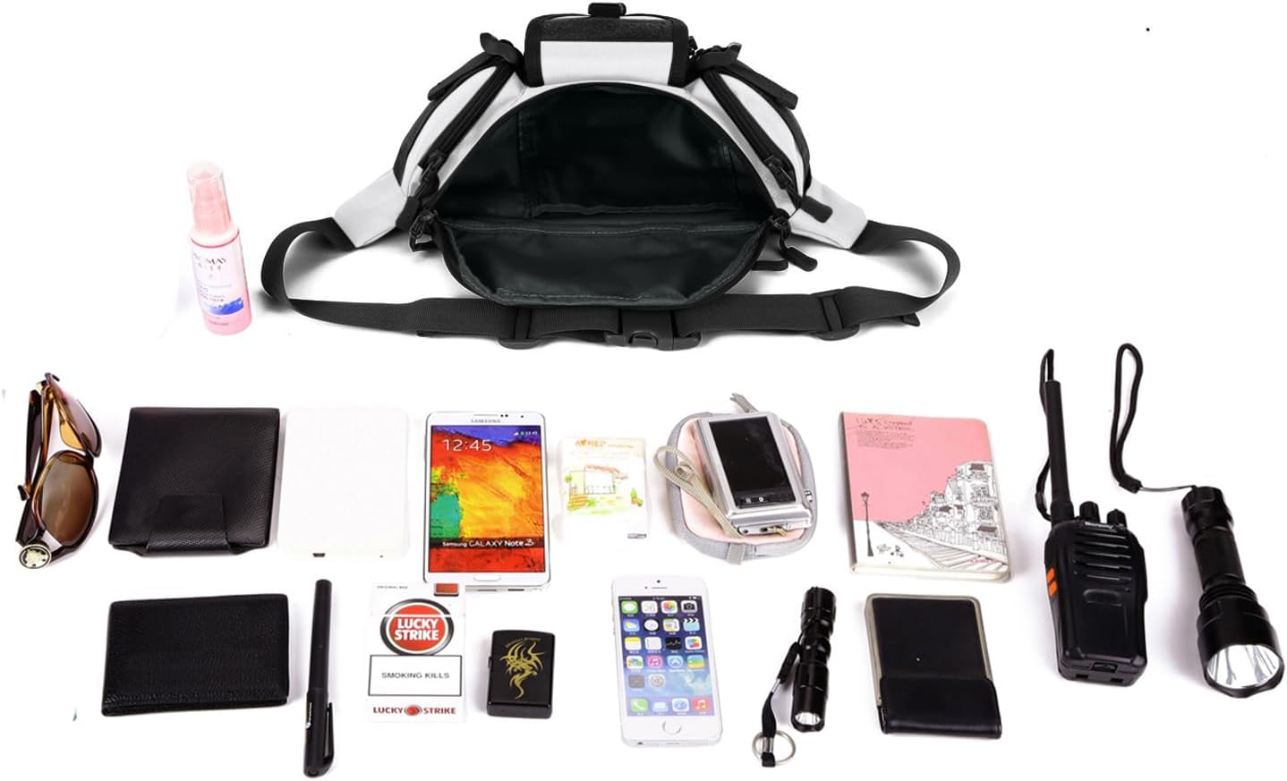 ArcEnCiel Tactical Fanny Pack for Men Waist Bag Hip Belt Outdoor Hiking Fishing Bumbag with Patch