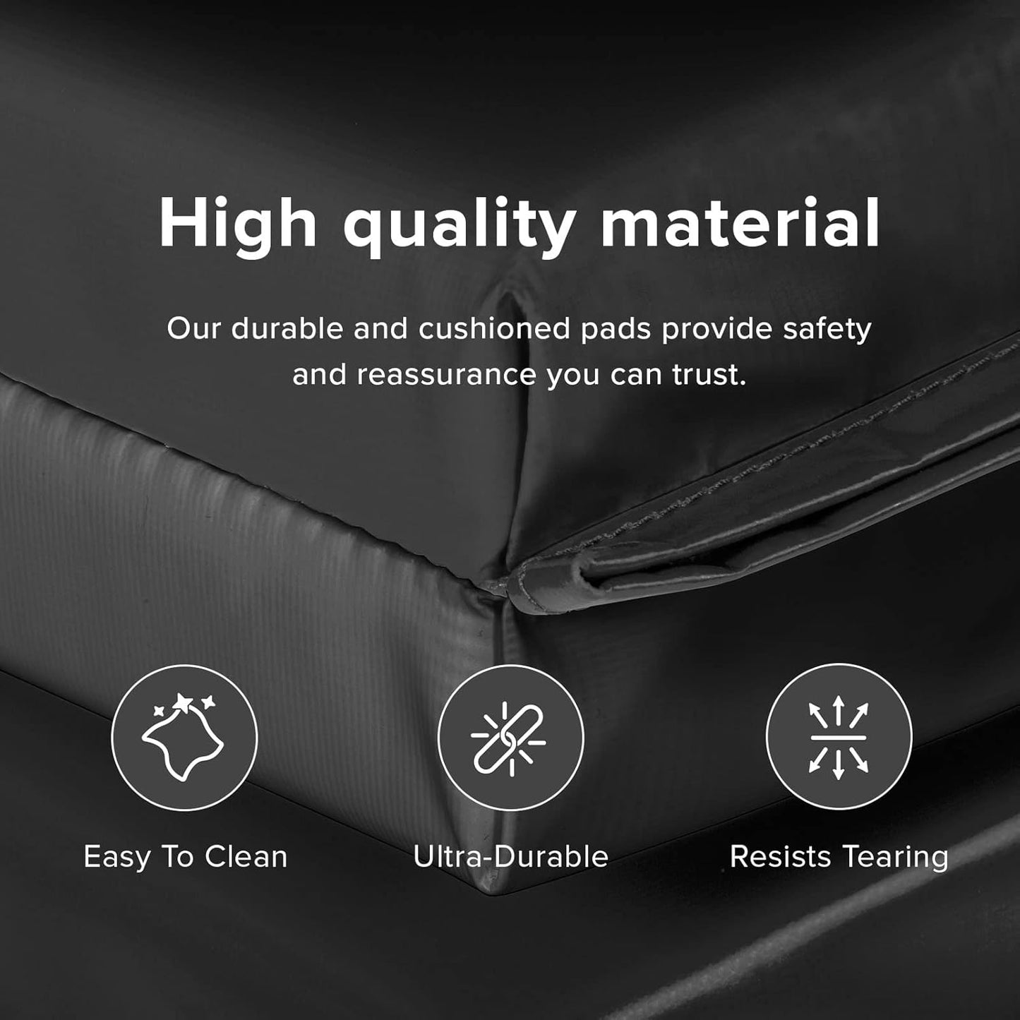 4ft x 10ft x 2in Fitness Mat - Lightweight, Foldable Exercise Mat for Personal Use