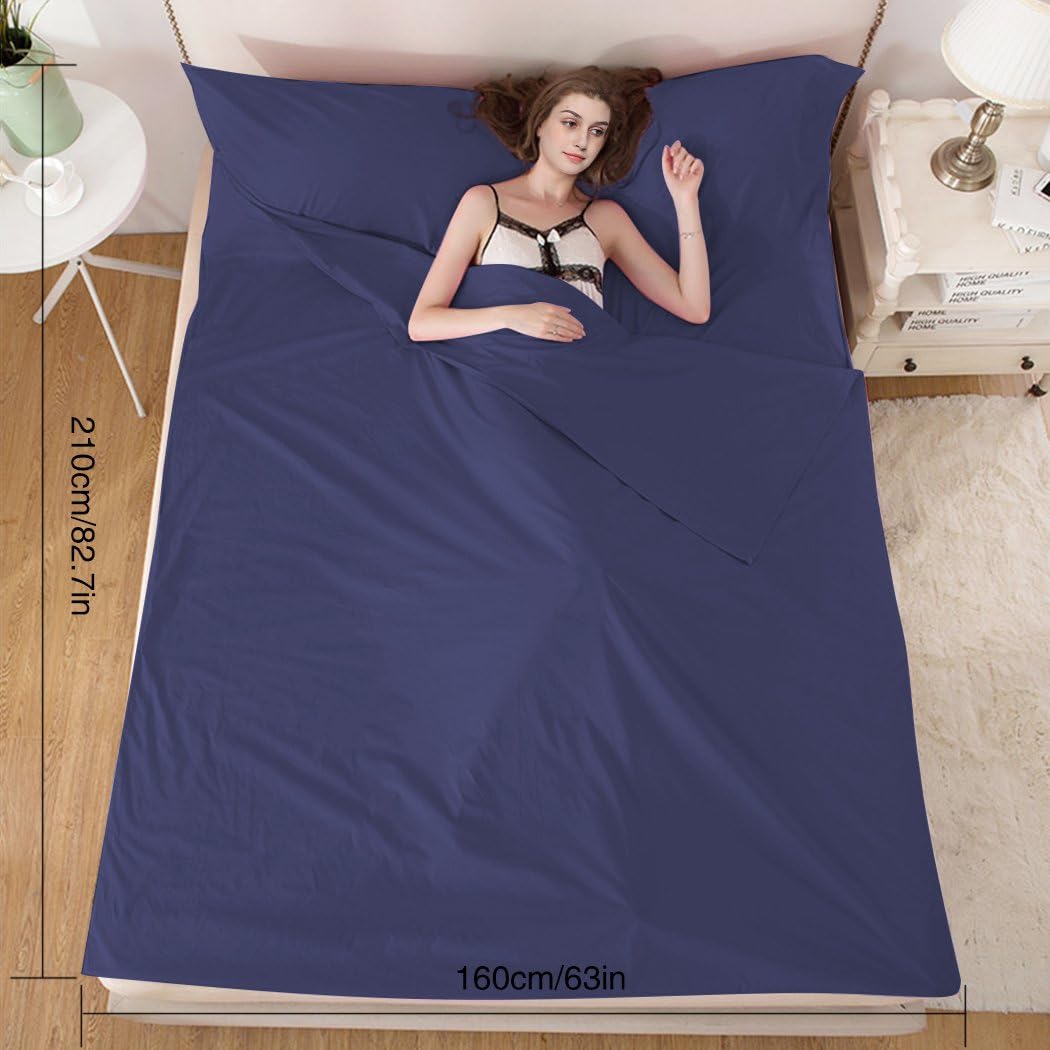 Sleeping Bag Liners Lightweight Travel Camping Sheet Sleep Bag Liner Adults Lightweight Warm Weather Hotel Compact Portable Sleeping Sack Indoor Outdoor Hostels Traveling Backpacking Hiking Blankets