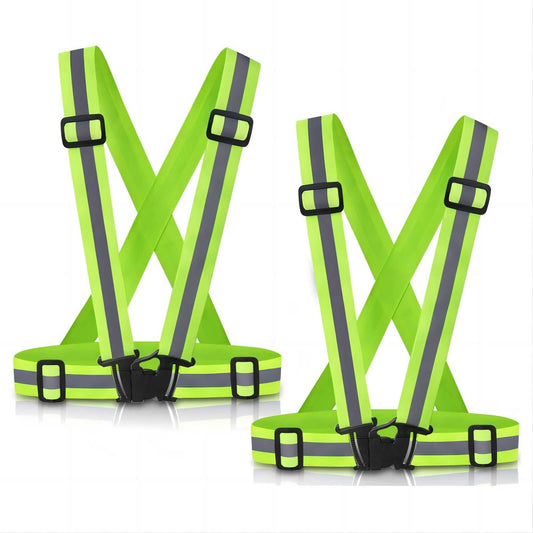 Astini Reflective Vest Running Gear 2Pack, High Visibility Adjustable Safety VES for Night Cycling,Hiking, Jogging,Dog Walking